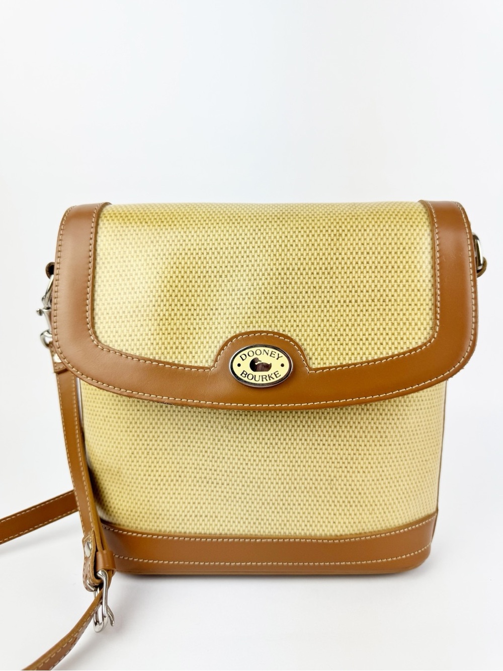 Dooney & Bourke Coated Panama Shoulder Bag Vintage
